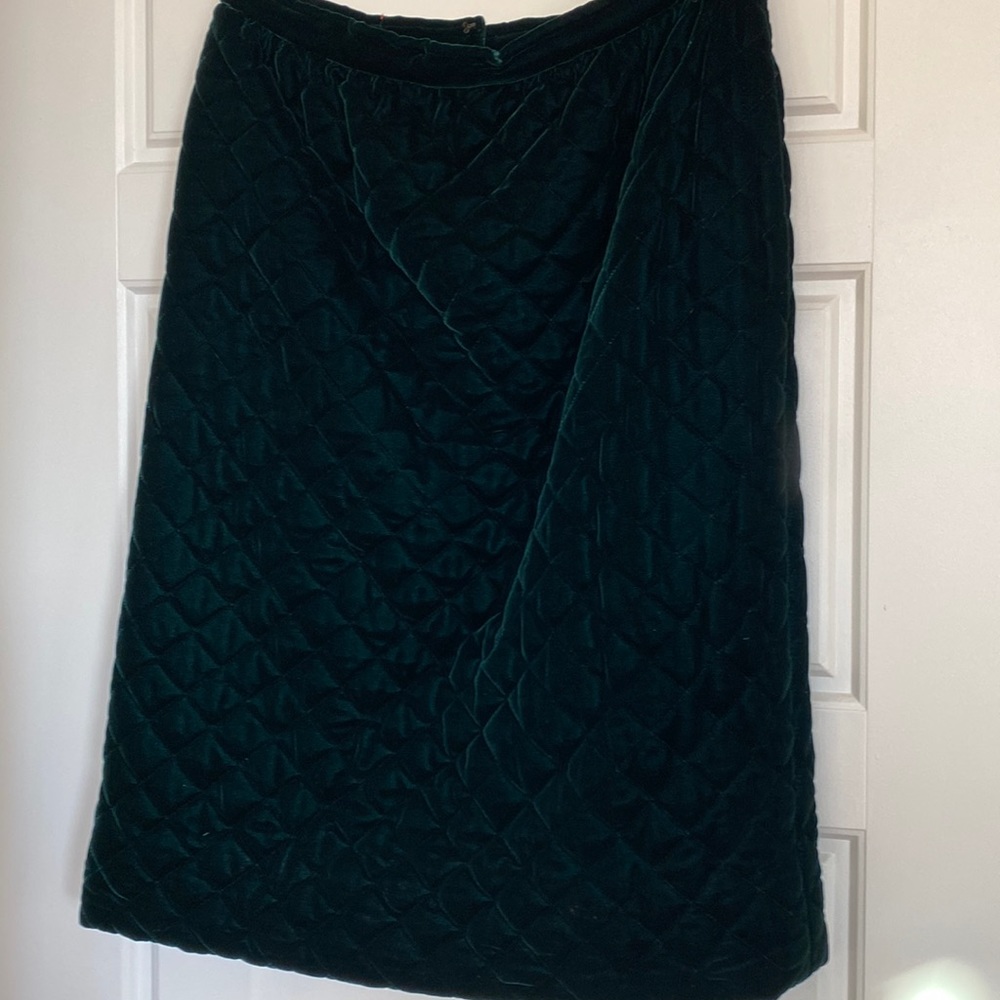 Gorgeous Vintage Valentino Quilted Velvet Pencil Skirt w/ matching  sweater